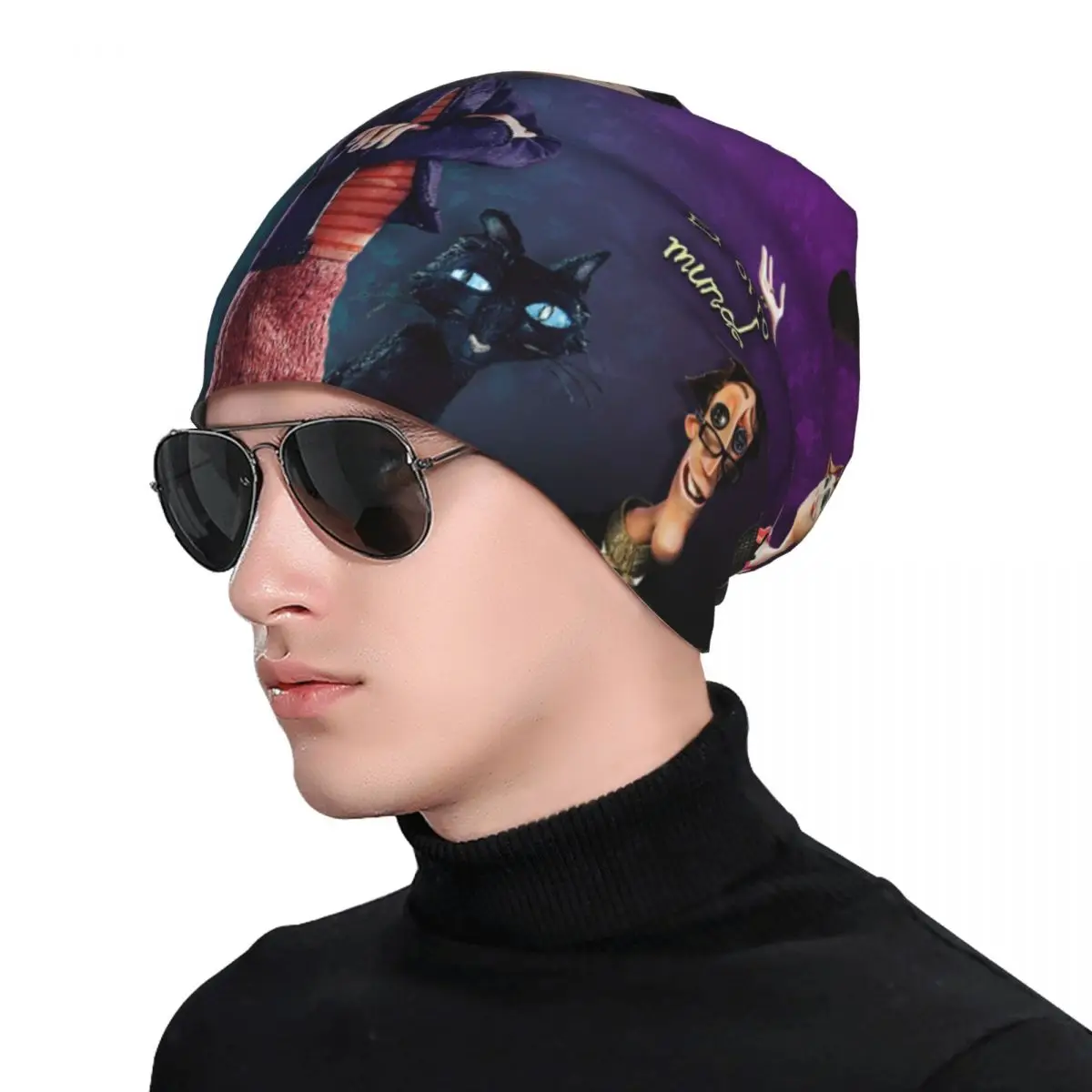 Coralines Halloween Cartoon Anime Warm Knitted Cap Fashion Bonnet Hat Autumn Winter Outdoor Beanies Hats for Men Women Adult