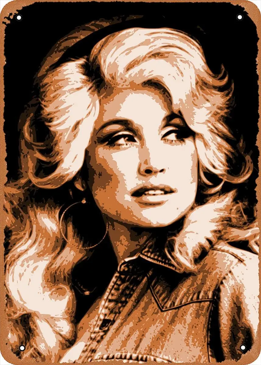 Metall-Musik-Poster – Country-Musiker Dolly Parton – Blechschilder, Plakette, Bar, Pub-Stil, Wanddekoration