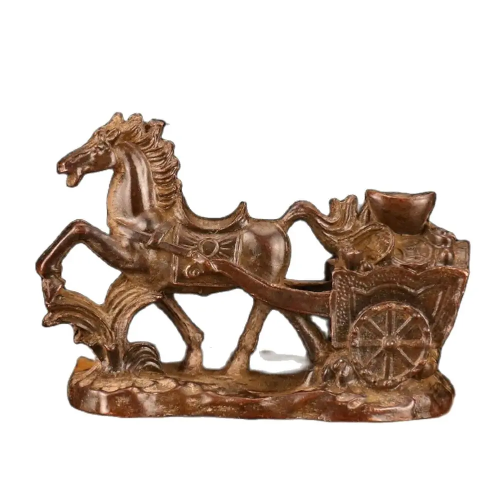 Bronze Creative Mara Ingot Decorative Sculpture Home Animal Statue Carriage Decoration Car Decoration Decoration Retro Decoratio