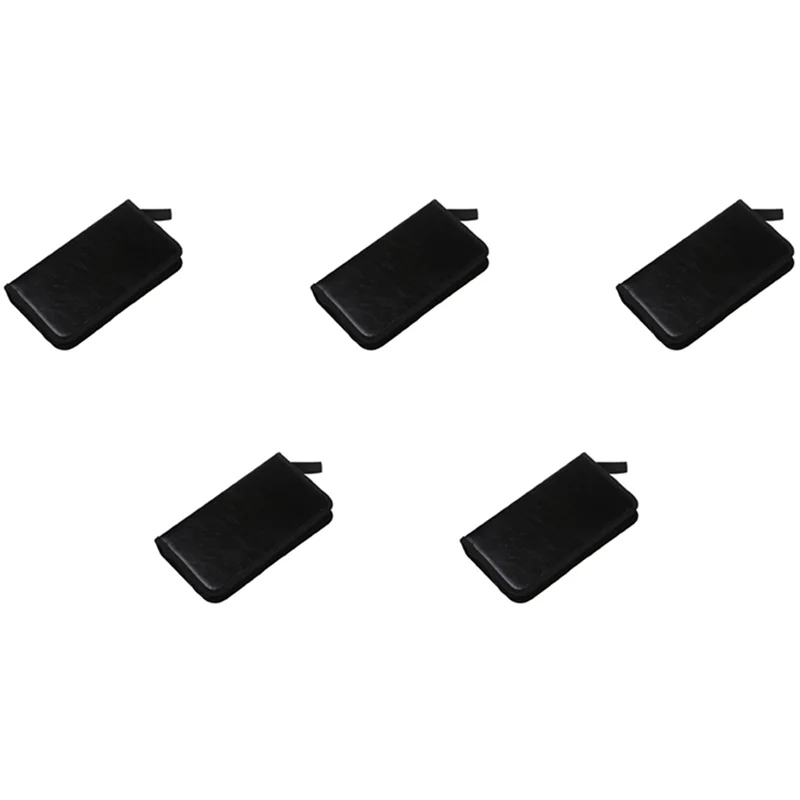 أخبار 5X 80 VCD DVD CD حافظة جلدية صناعية حامل تخزين منظم أسود #4