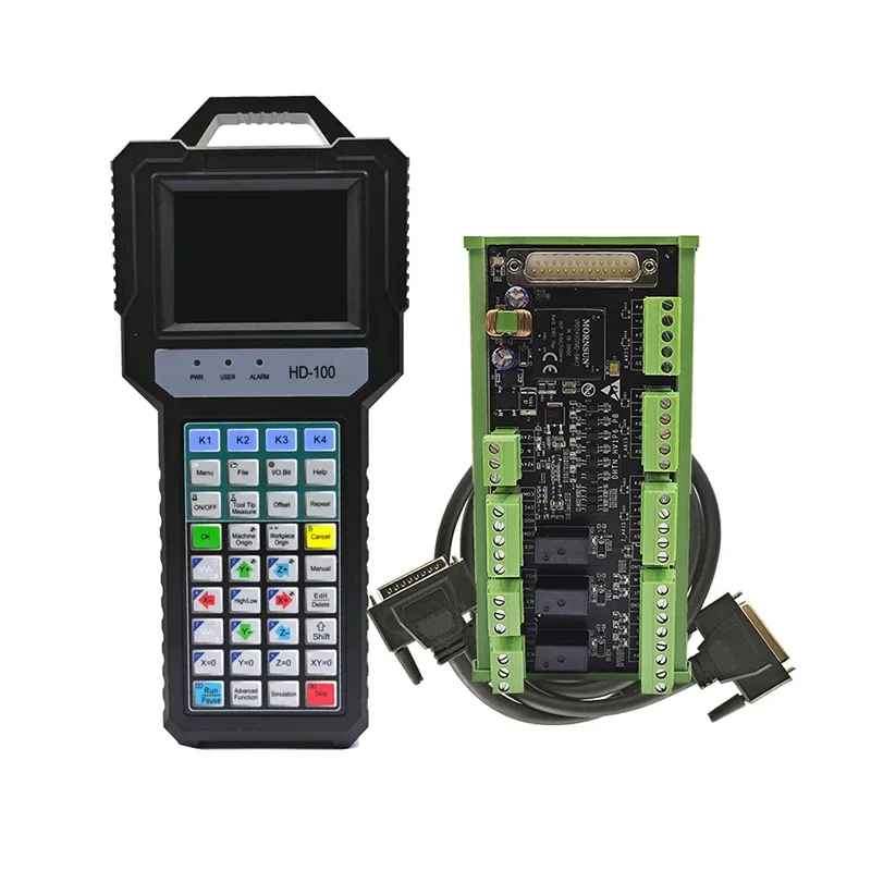 Controlador portátil de máquina de grabado CNC HD-100 sistema de Control de fresadora de tres ejes ciclón