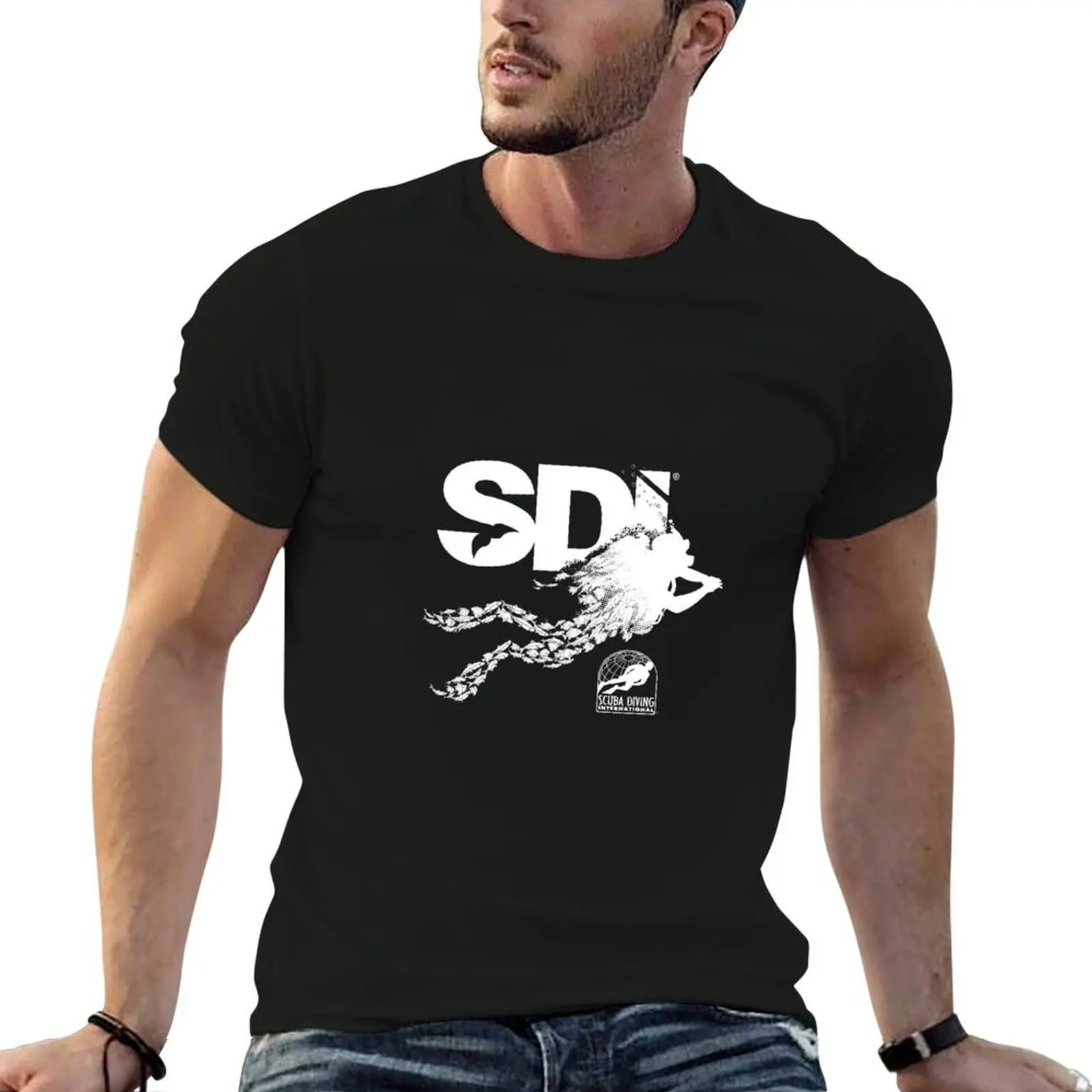 Scuba Diving International (SDI)- Scuba Fish Diver T-Shirt cotton t shirts man 100% t shirt men 100% cotton luxury brand T-Shirt