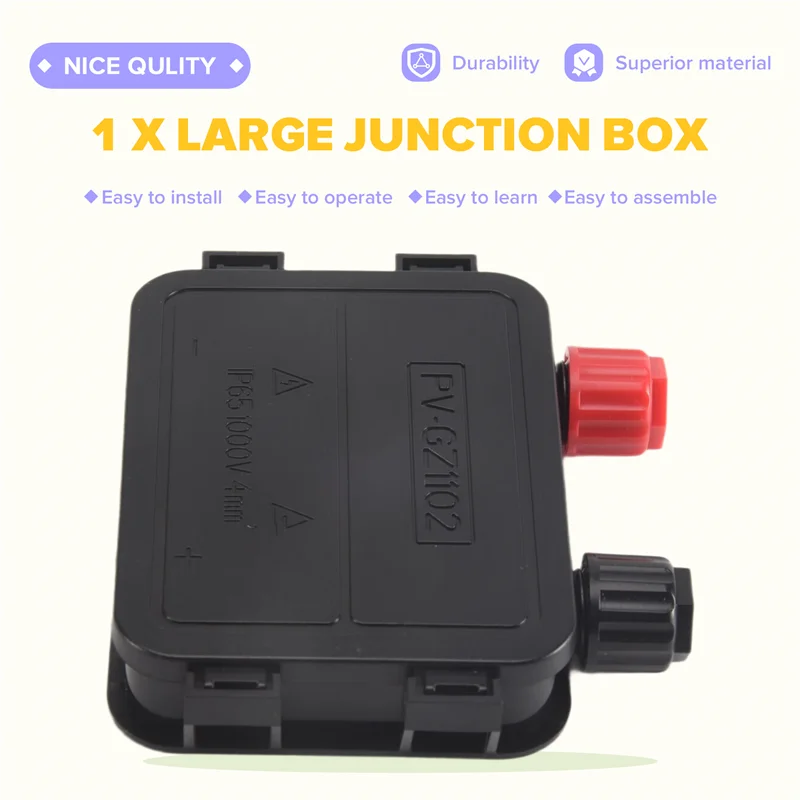 AED7-Photovoltaic Junction Box 60-1500W Waterproof IP67 For Photovoltaic Solar System Connector Accessories