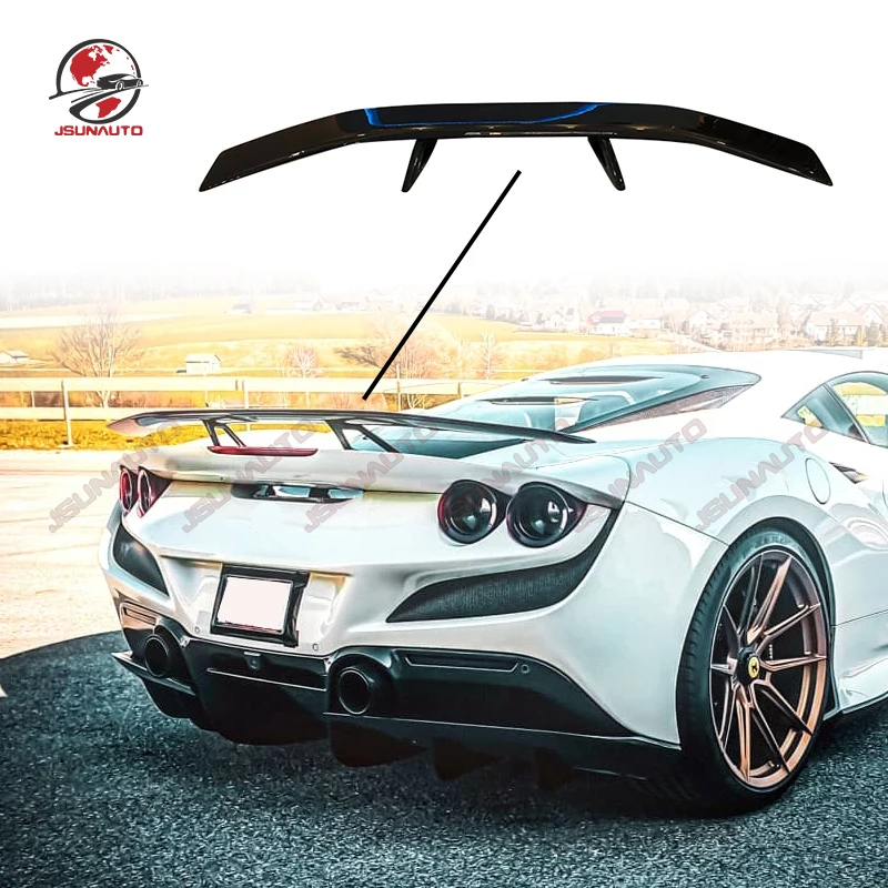 

Car Racing Wing F8 Spider NOV Style Carbon Fiber Rear Spoiler Diffuser For Ferrari F8 Tributo Back Trunk Wing