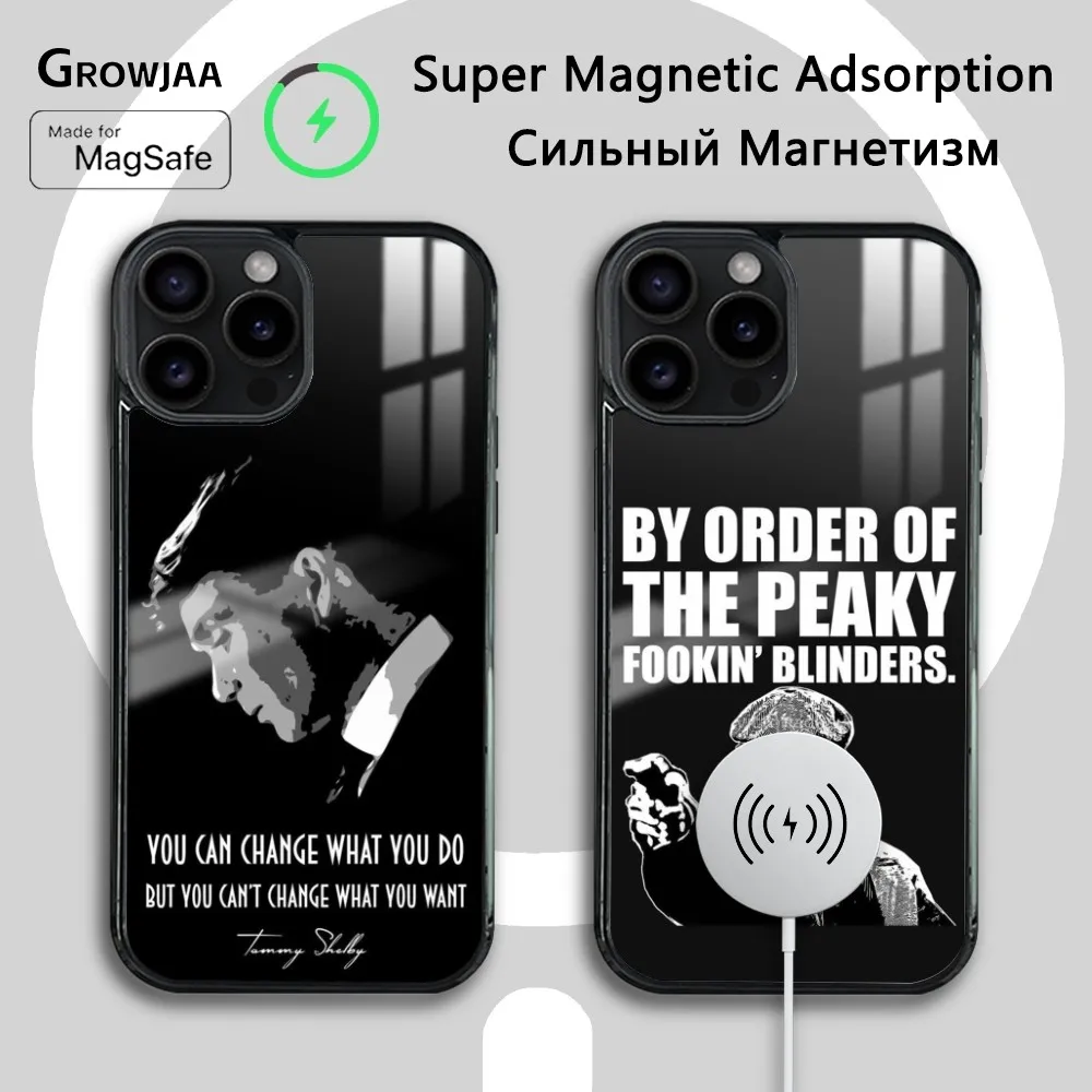 Thomas Shelby Peaky Blinders Phone Case For iPhone 16 15 14 13 12 11 Pro Max Plus Mini Magsafe Mirror Wireless Magnetic Cover