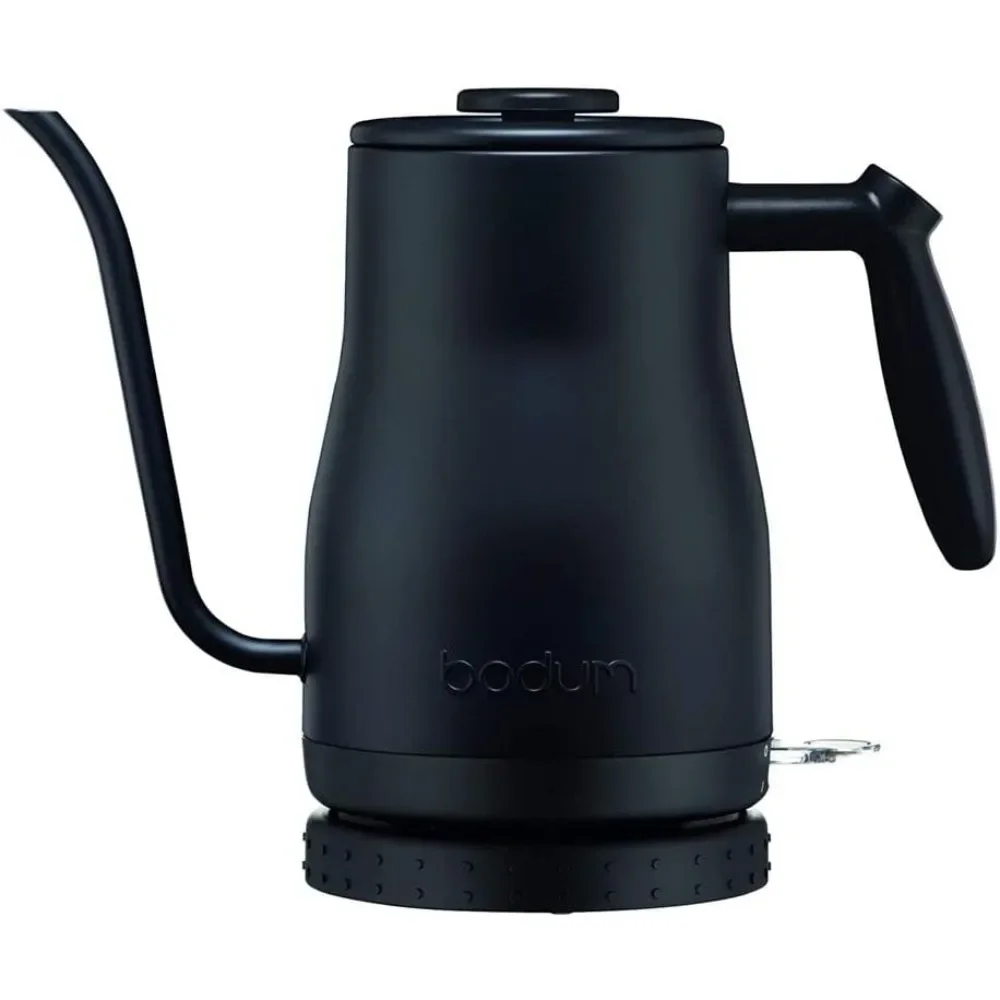 

Bodum 34 oz Bistro Gooseneck Electric Water Kettle, Pour Over Coffee & Tea, Stainless Steel, Matte Black