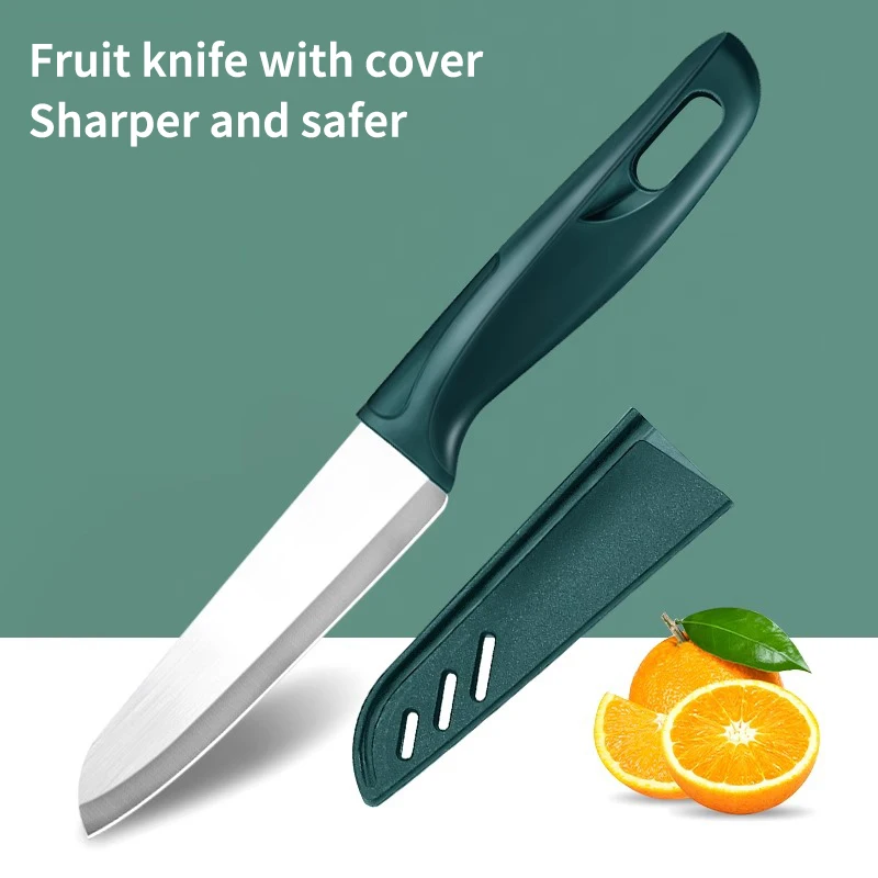 PLYS Kitchen 1-10PCS Fruit Knife With Sheath Stainless Steel Sharp Paring Knife Set Potato Peeler Kitchen Cooking Gadgets