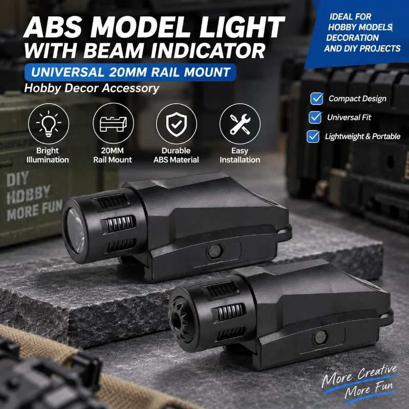 ABS Shell Model Lighting Fitting Beam Indicator Rail Mount Hobby Game Ornament