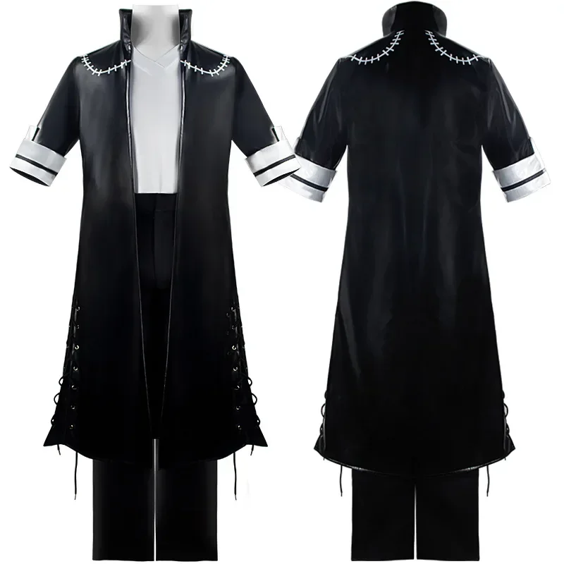 

Anime My Hero Academia Dabi Cosplay Costumes Wig Men Uniform Long Windbreaker Leather Coat T-shirt Pants Suit Halloween Clothes