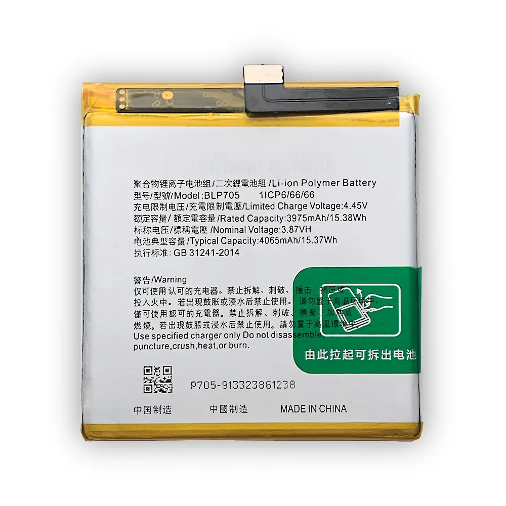 4065mAh High Quality Replacement Battery For OPPO Reno 10X Zoom Reno10 BLP705 Mobile Phone Batteries + Tools