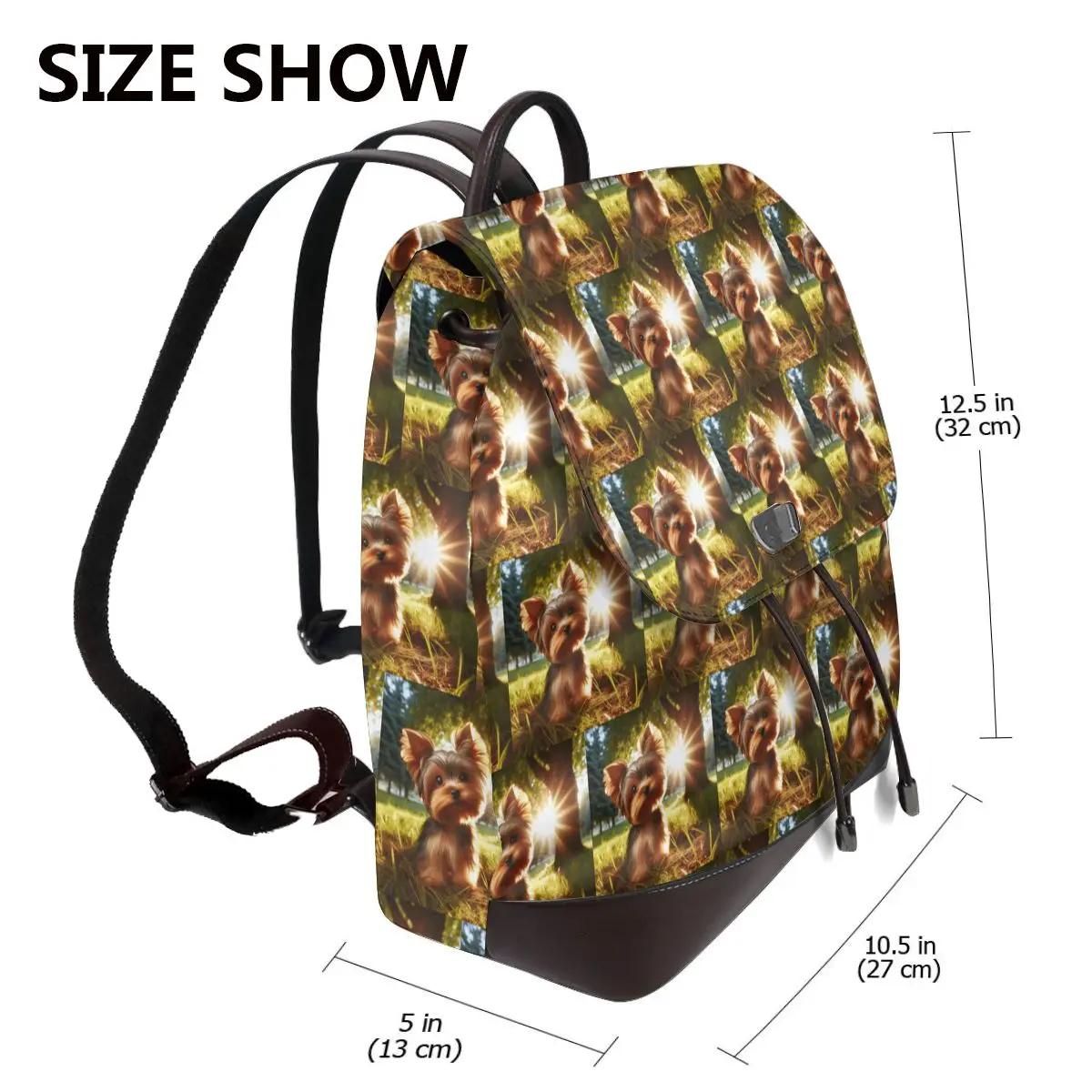 Yorkshire Terrier Dog Yorkie Lover Bookbag School Student Bags Hiking Travel Daypack for Women Fashion Derma Backpack