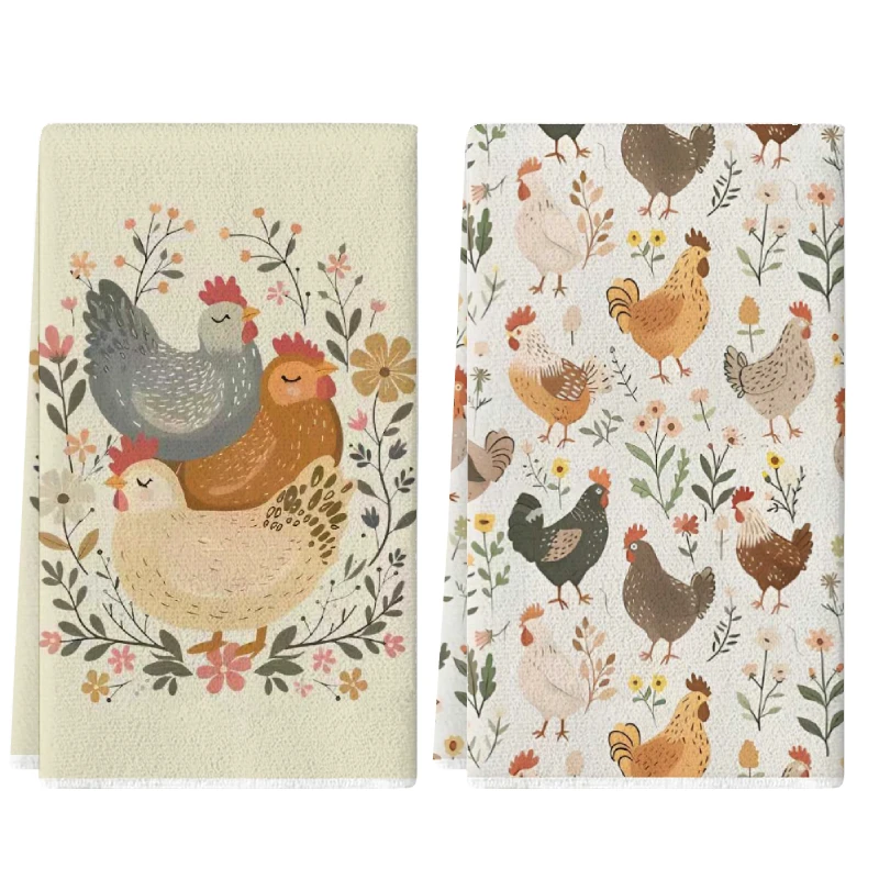 2 piezas, toallas de cocina florales vintage, juego de toallas de 40 cm x 60 cm, paño de limpieza suave súper absorbente, toalla de cocina y repostería, toalla de mano, paño de limpieza, paño de cocina, decoración de cocina, decoración de sala de estar, a