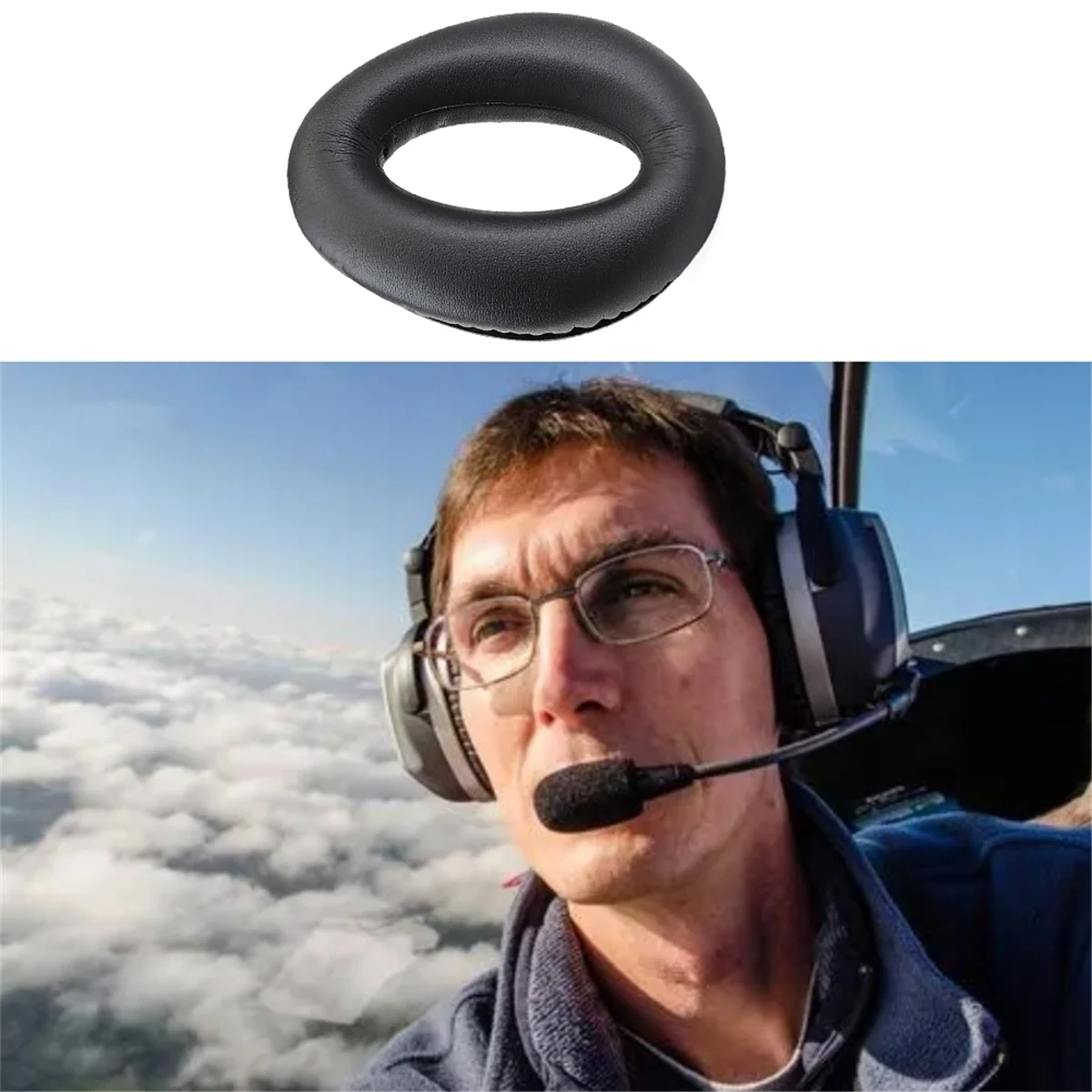 Excellent! For Lightspeed Zulu/Sierra/Zulu Pfx Aviation Aviation Pilot Multifunctional Convenient Earmuffs,1 PC