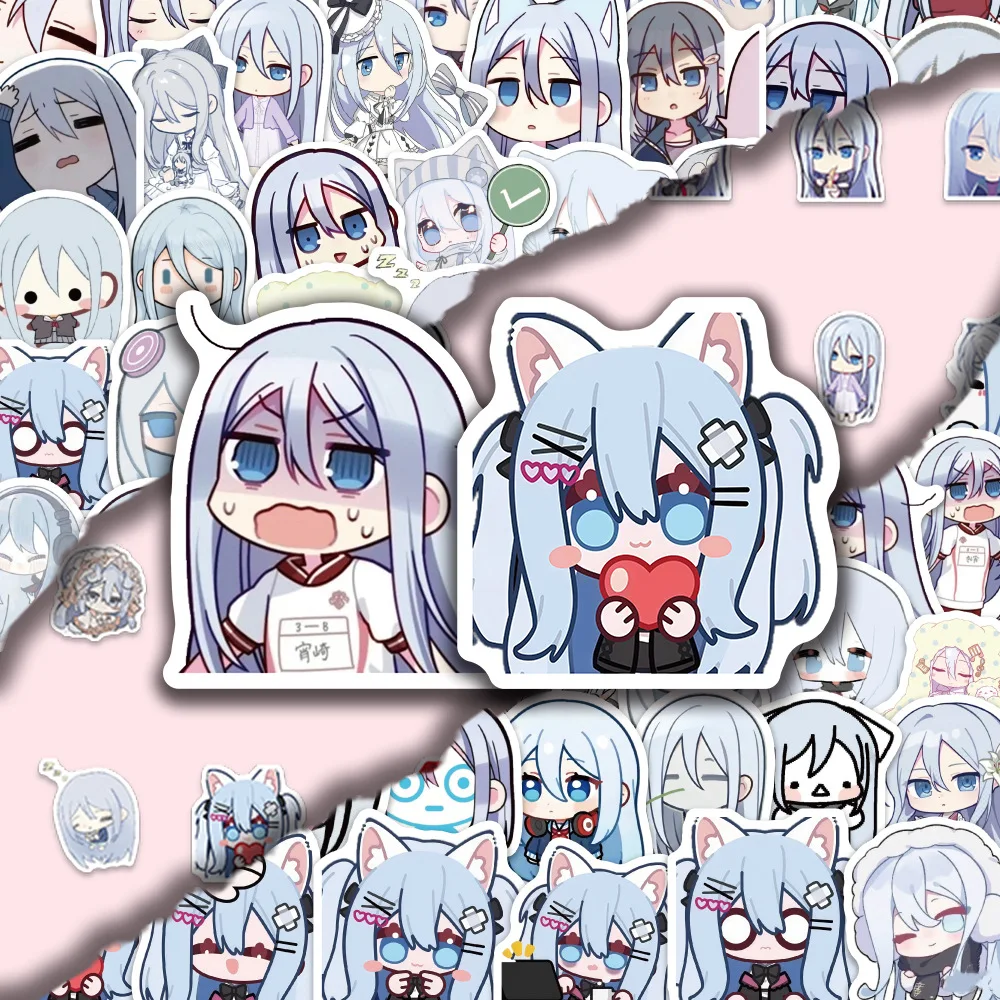 70Pcs Project Sekai Sticker Anime Figures Kanade Yoisaki Kawaii Chibi Meme Decal for Phone Journaling Water Cup Decor Props Gift