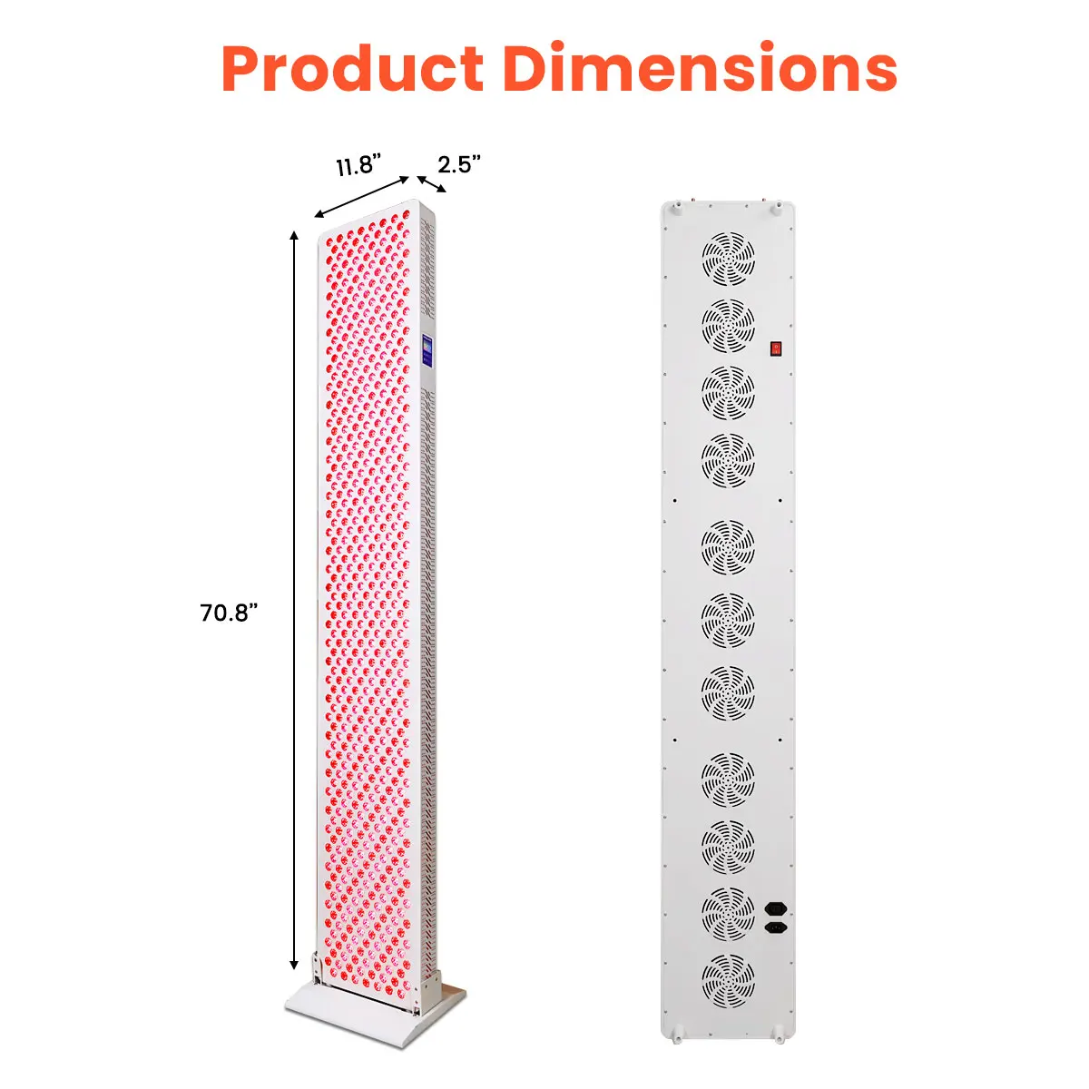 Full Body 630nm 660nm 810nm 830nm 850nm Red And Near Infrared Led Therapy Light Device 3000w Red Light Therapy Panel wiht stand