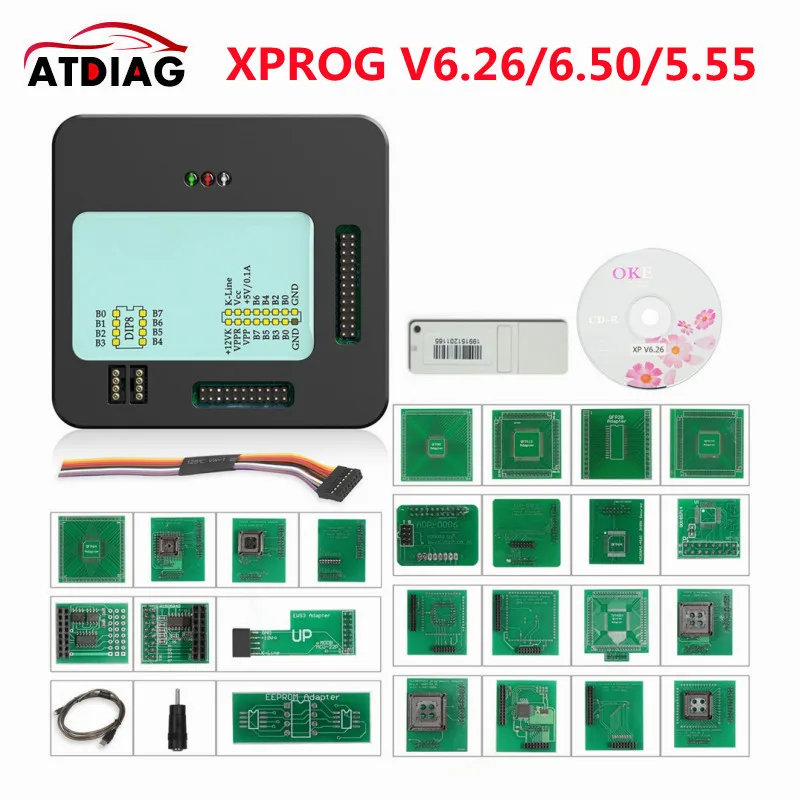 XPROG V6.26 V6.50 Metal Box ECU Programmer Newest Version Full Adapters XProg M V5.55 Automotive Diagnostic Tool