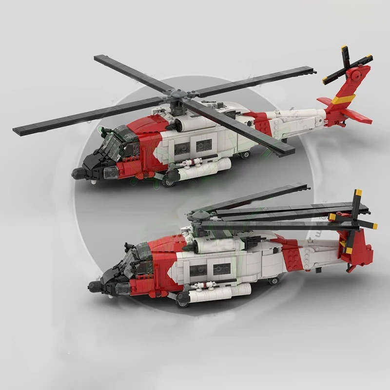 

MOC Fighter Sikorsky HH-60J JAYHAWK-1:35 масштабная модель самолета DIY сборка строительный блок игрушка детский подарок на день рождения