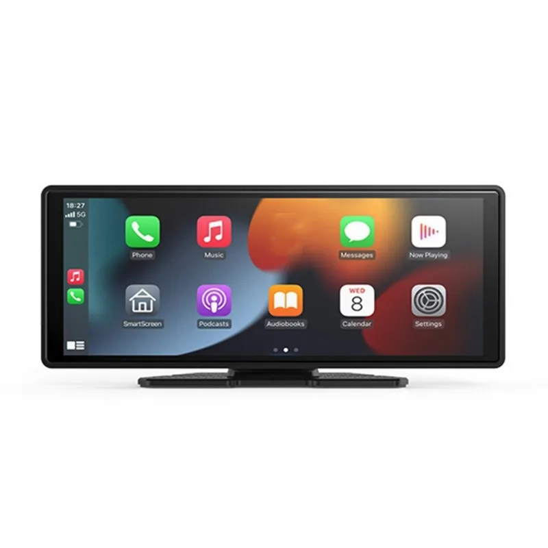 

Универсальный автомобильный мультимедийный плеер ABDE с сенсорным экраном 10,26 дюйма, поддержкой беспроводного CarPlay для iOS и Android, камерой 1080P HD и AUX.