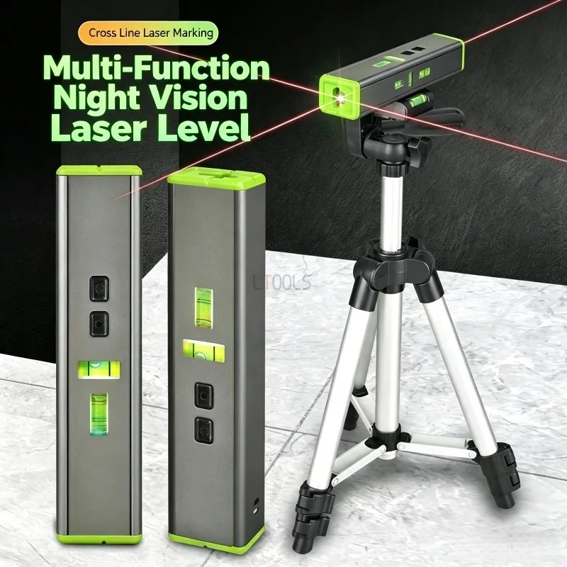 High‑Accuracy Outdoor Bright Laser Level Tool Magnetic Cross‑Line Laser Spirit Level Portable Measuring Gauge for Engineering