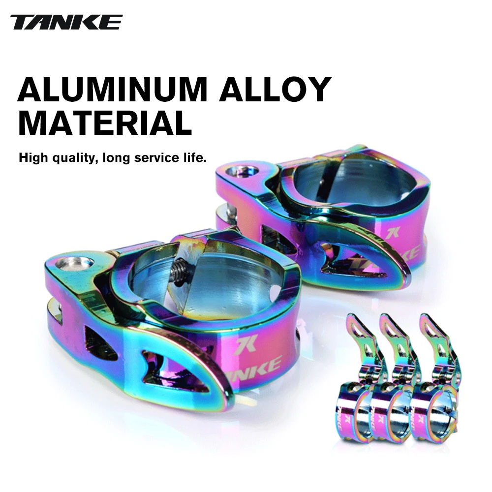 Tanke Mtb Quick Release Seatpost Clamp Aluminium Tube Bicycle Seat Post Clamping Bike Canoe Pipe Saddle Collar Bolt 31.8 34.9