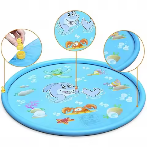 100/170cm Children Outdoor Funny Toys Kids Inflatable Round Water Splash Play Pools Playing Sprinkler Mat Yard Water Spray Pad