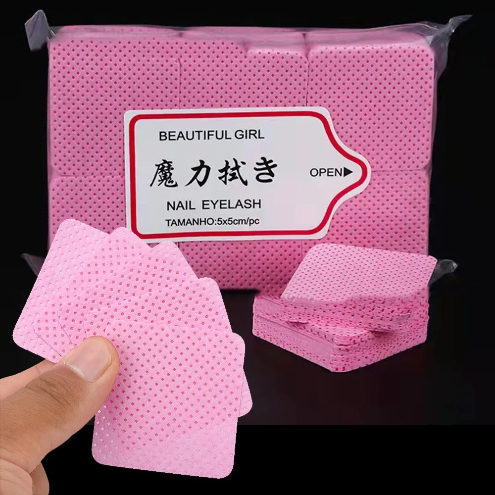 1000/300pcs Nail Cotton Pads Lint Free Gel Nail Polish Remover Wipes Extension Glue Cleaning Pads Lint Free Nail Finishing Wipe