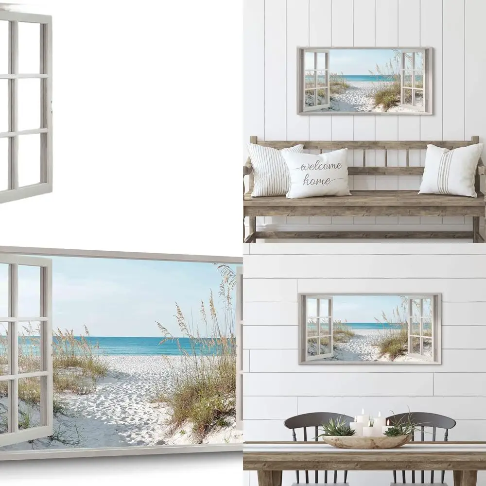 

Coastal Seascape Canvas Art: Modern Tropical Ocean View for Home Decor, Relaxing Bedroom & Living Room