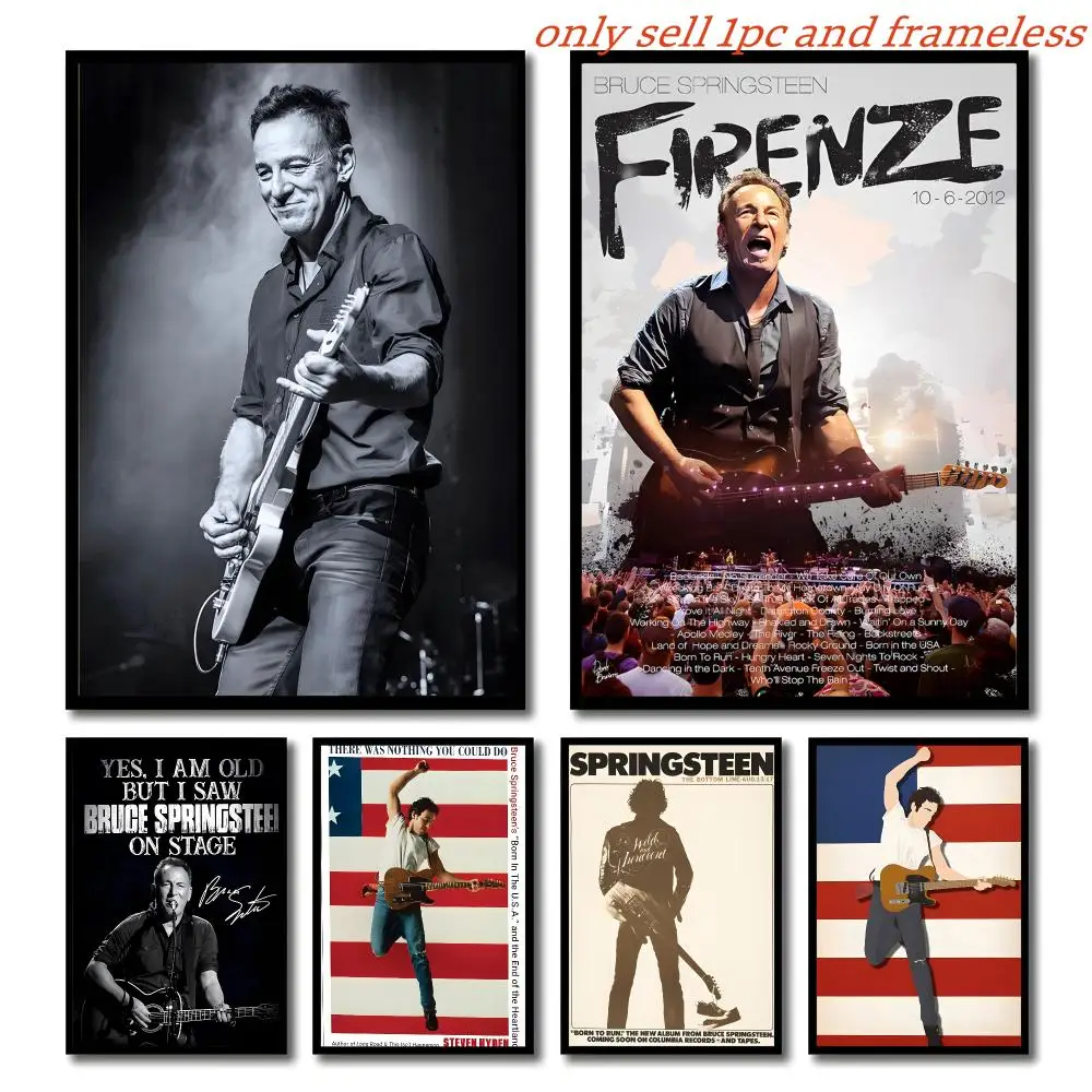 The Boss Singer Bruce Springsteen Poster Gift with prints Home bedroom living room decoration promotion and display