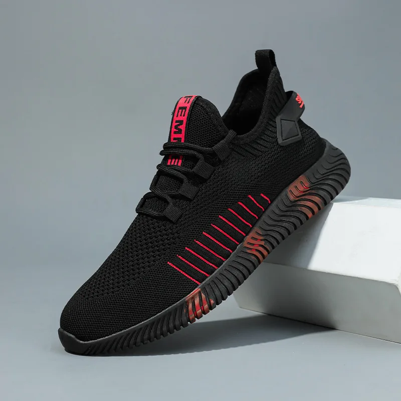 

Brand Men Sneakers Lace-up Mesh Men Casual Shoes Fashion Lightweight Walking Shoes Comfortable Men Running Shoes Tenis Masculino