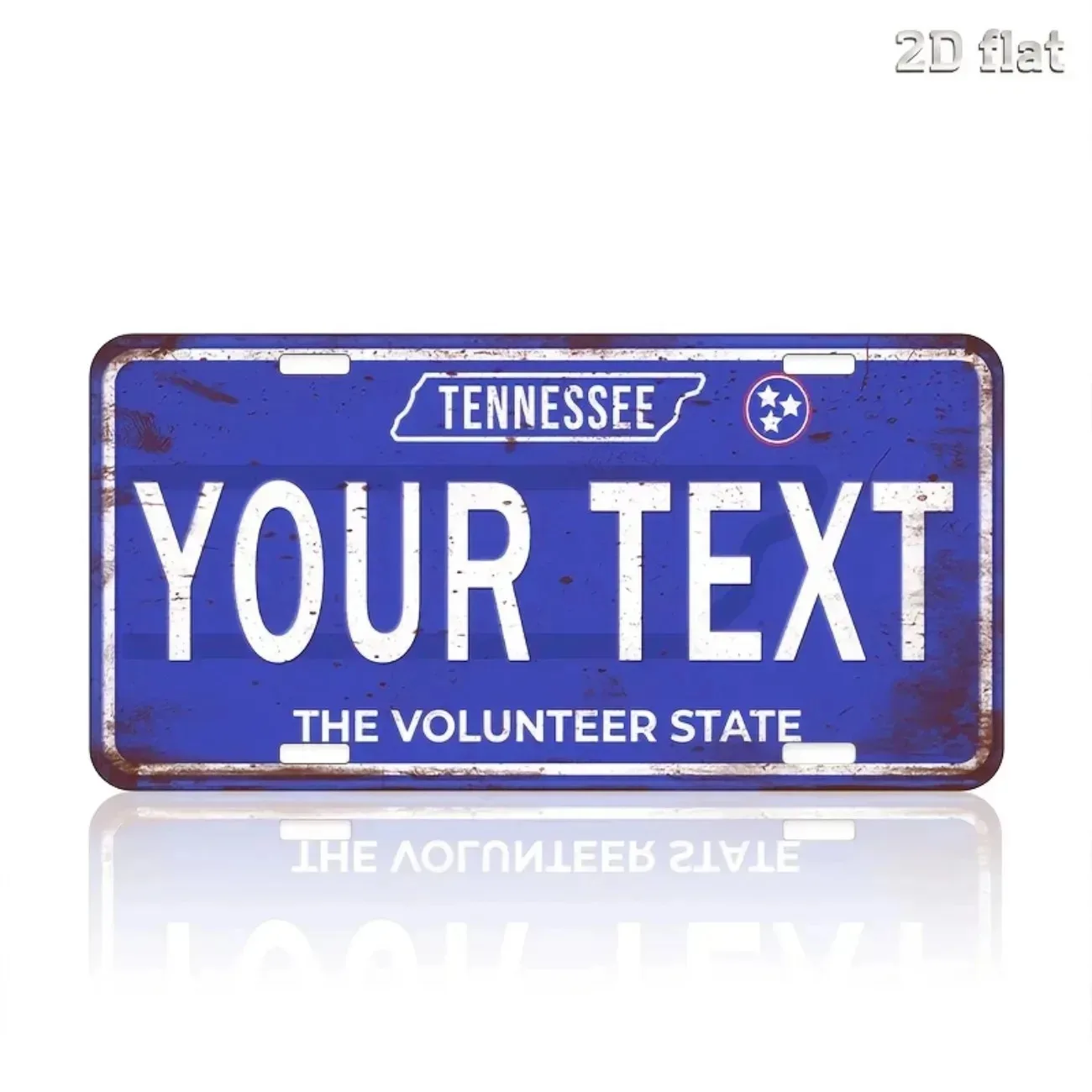 CIFbuy Customizable Volunteer State Themed Tennessee Metal Plaque,Personalized Vintage Distressed Home Wall Art Ornament (Decor