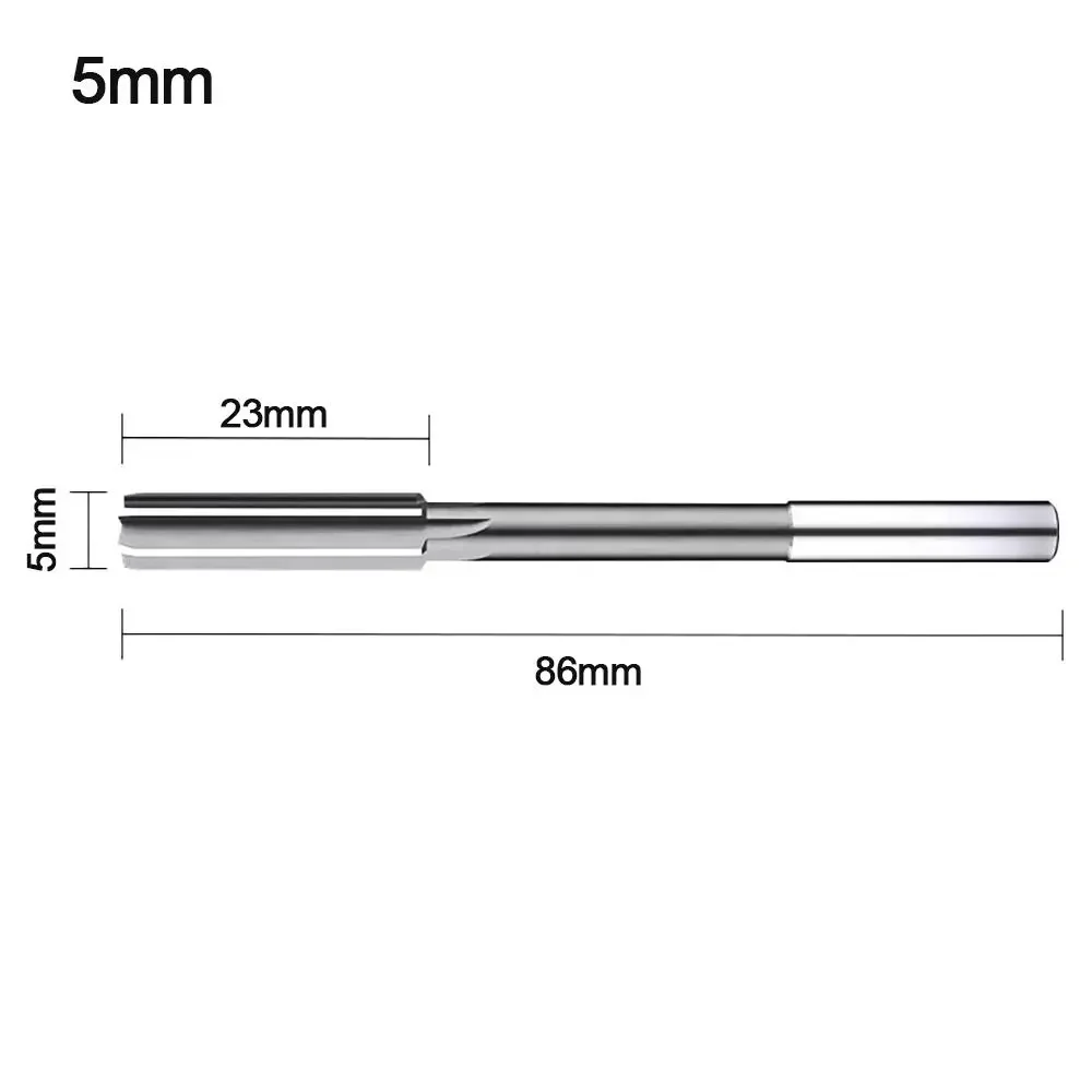 Hard HSS Machine Reamers 2-8mm Straight Shank Straight Reamer High Speed Steel H7 Chucking Reamer Metal