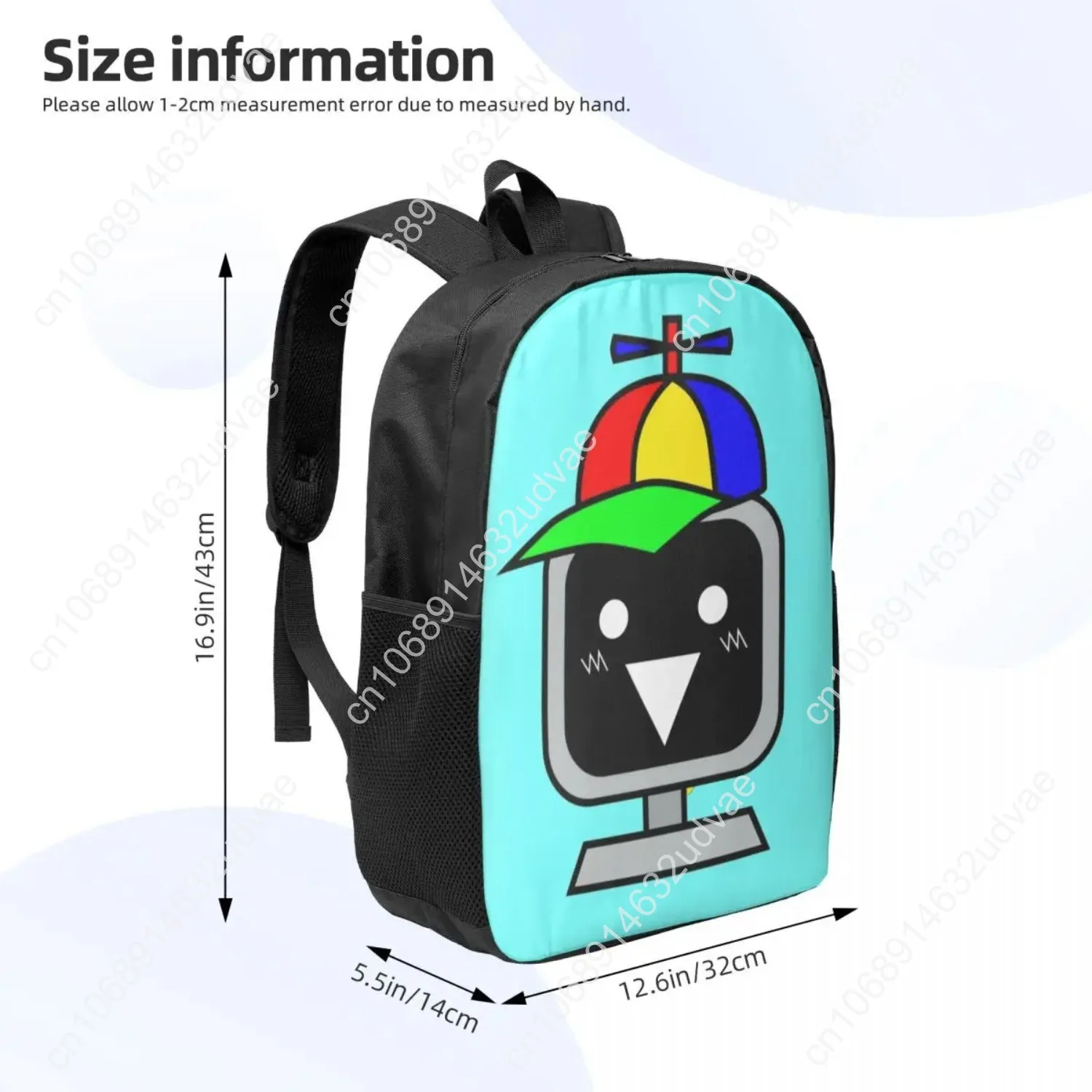 Custom Sprunki Happy Mr Fun Computer Head Fashion Kids Backpack Women Men Teenagers Schoolbags Travel Laptop Backpack