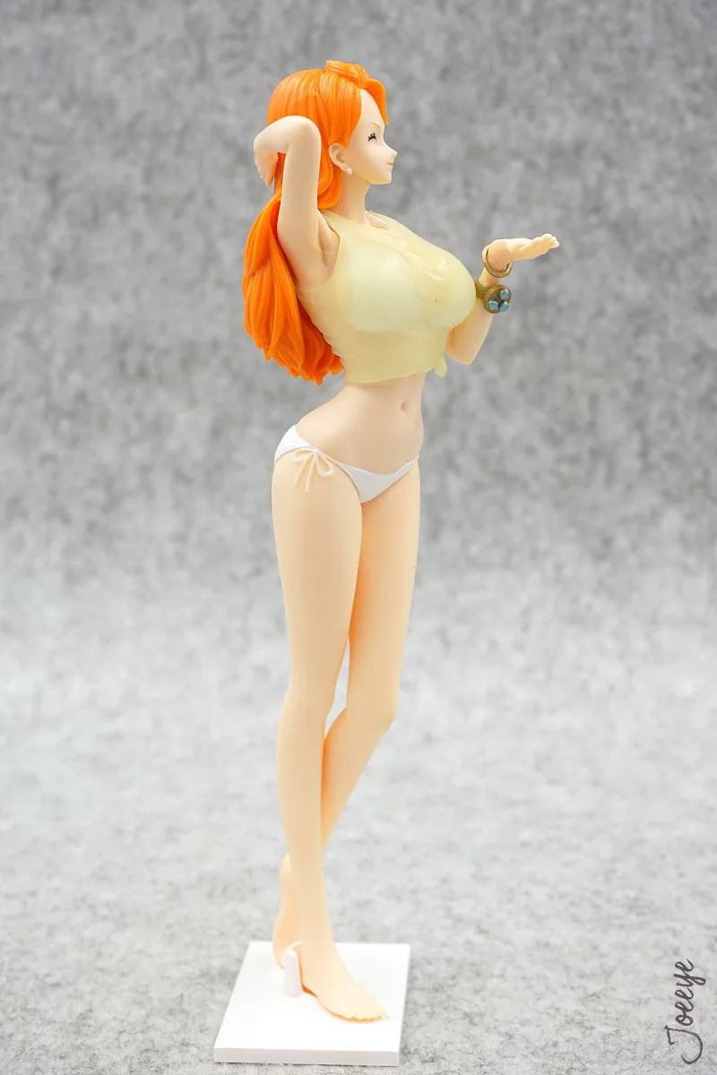 

20CM Anime One Piece Nami Figure Swimsuit Ver Temperature-controlled Color-Changing Stand Model Toy Doll Aciton Figure PVC