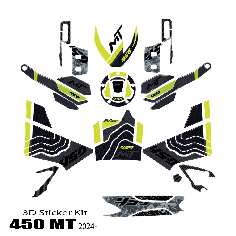 New For CFMOTO 450MT 2024 450 MT Motorcycle Decoration Sticker Kit 3D Resin Decal Motorcycle Sticker Accessories