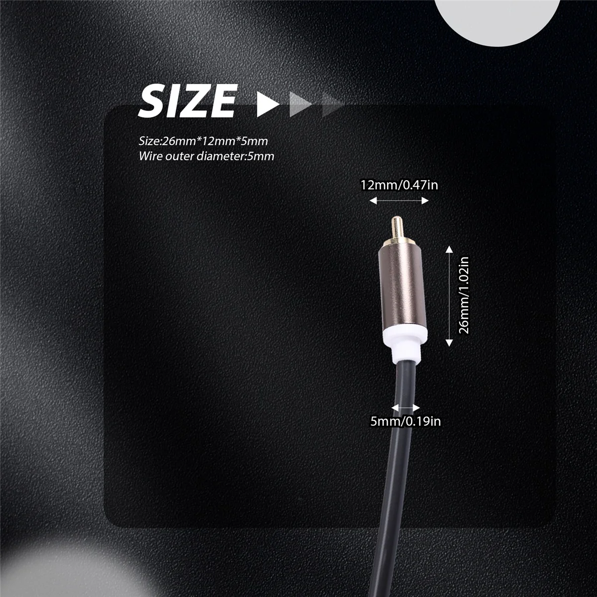 Rexlis 2 Rca a 2 Rca macho a macho Cable de Audio Hifi Ofc Av Cable de altavoz para Tv Dvd amplificador Subwoofer barra de sonido 1M DY