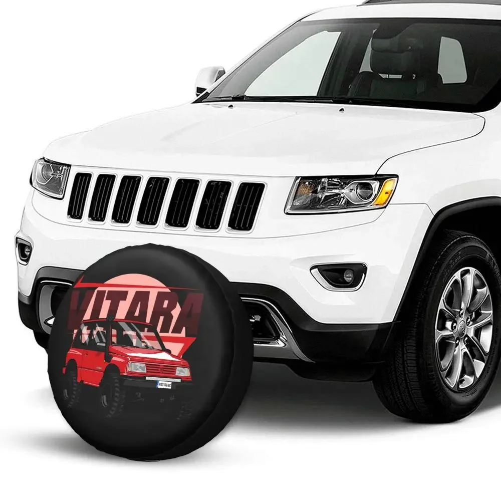 Maßgefertigte Vitara Offroad Ersatzradabdeckung Tasche für Jeep Hummer Auto-Radschutz Zubehör 14" 15" 16" 17" Zoll – Detail 3