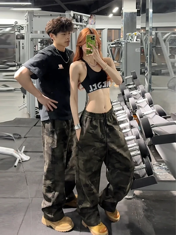 

Американские камуфляжные рабочие брюки мужские осенне-зимние, утепленные, зауженные, в стиле High Street, спортивные, унисекс, с широкими штанинами