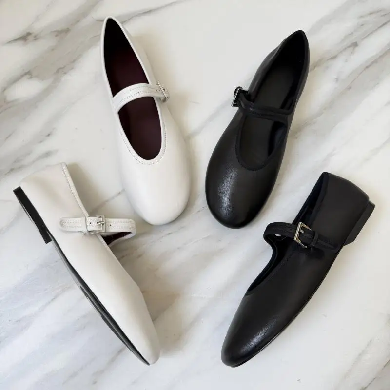 

Dave&di Minimalist Women's Shoes French Round Toe Mary Jane Shoes Retro Elegant Comfortable Commuting Flat Shoes For Woman 2026