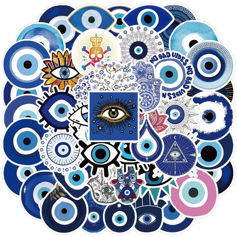 10/30/50 pçs turco mau olhos adesivos gótico estético graffiti skate caderno diário carro legal dos desenhos animados decalques de vinil brinquedos