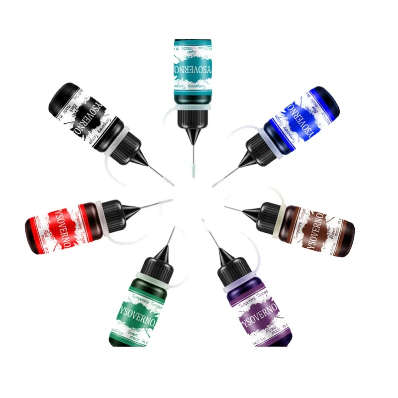 Henna Tattoo Cream 10ml Liquid Tattoo Cream Henna Cone Indian Body Painting Tattoo Supplies Black Brown Red Tattoos Ink
