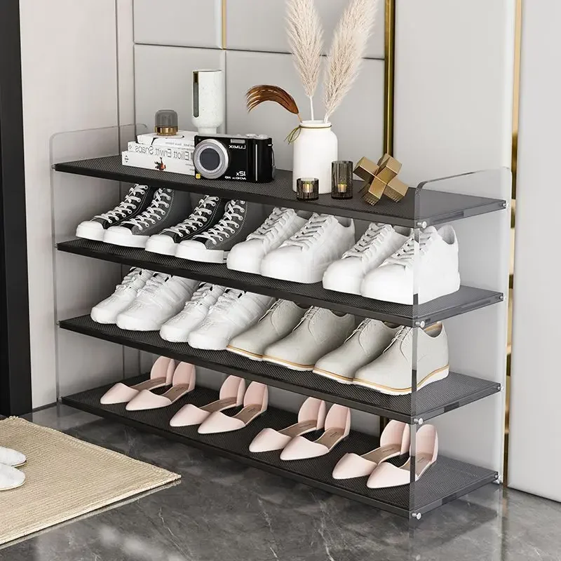 

Acrylic Transparent Shoe Rack Household Multi-layer Shoe Rack Entrance Shoe Racks Metal Simple Shoes Cabinets Home Furniture