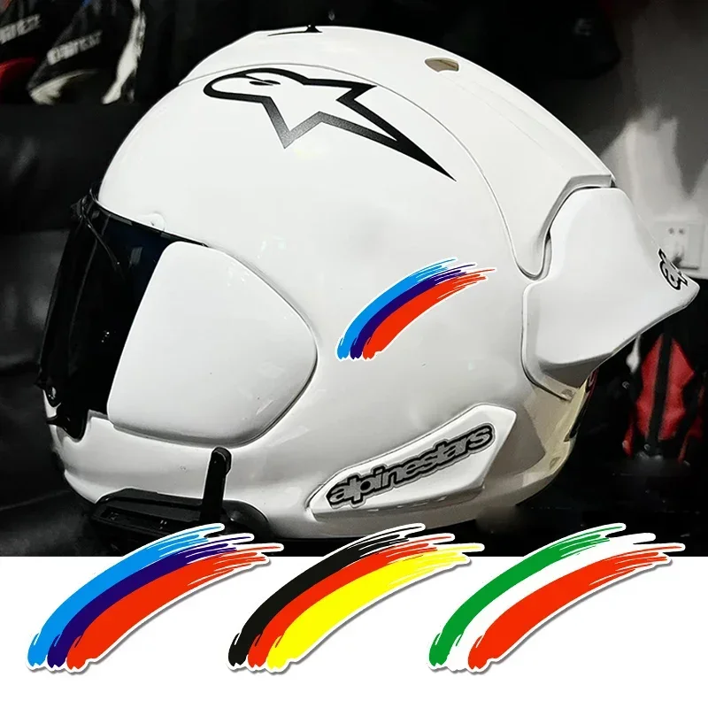 Motorcycle Helmet Flag Waterproof Self‑adhesive Vinyl Sticker Decal for Racing Motocross Car Truck Fuel Tank Fender Decor