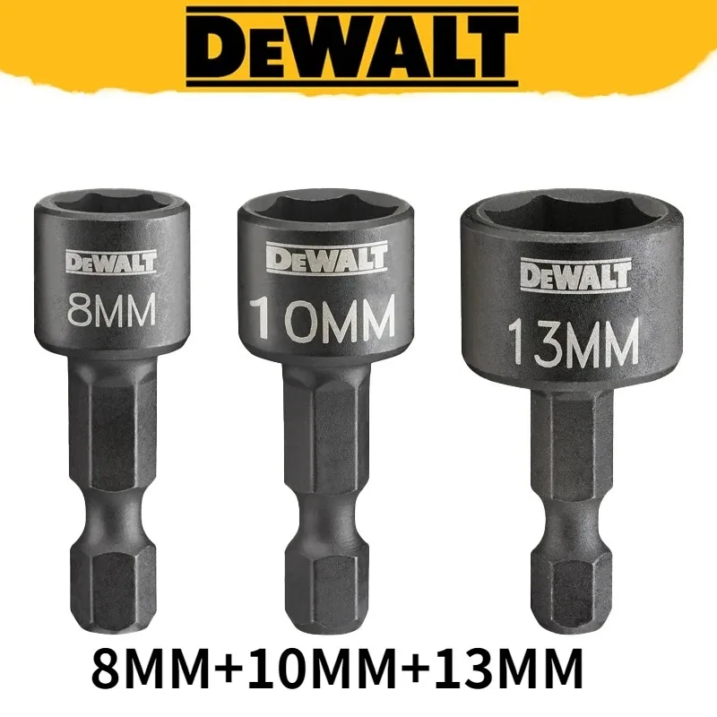 DEWALT Magnetic Sleeve Set N597434 N597284 N597437 - Compact Nut & Screwdriver Bits 8mm 10mm 13mm Electric Tool Accessories