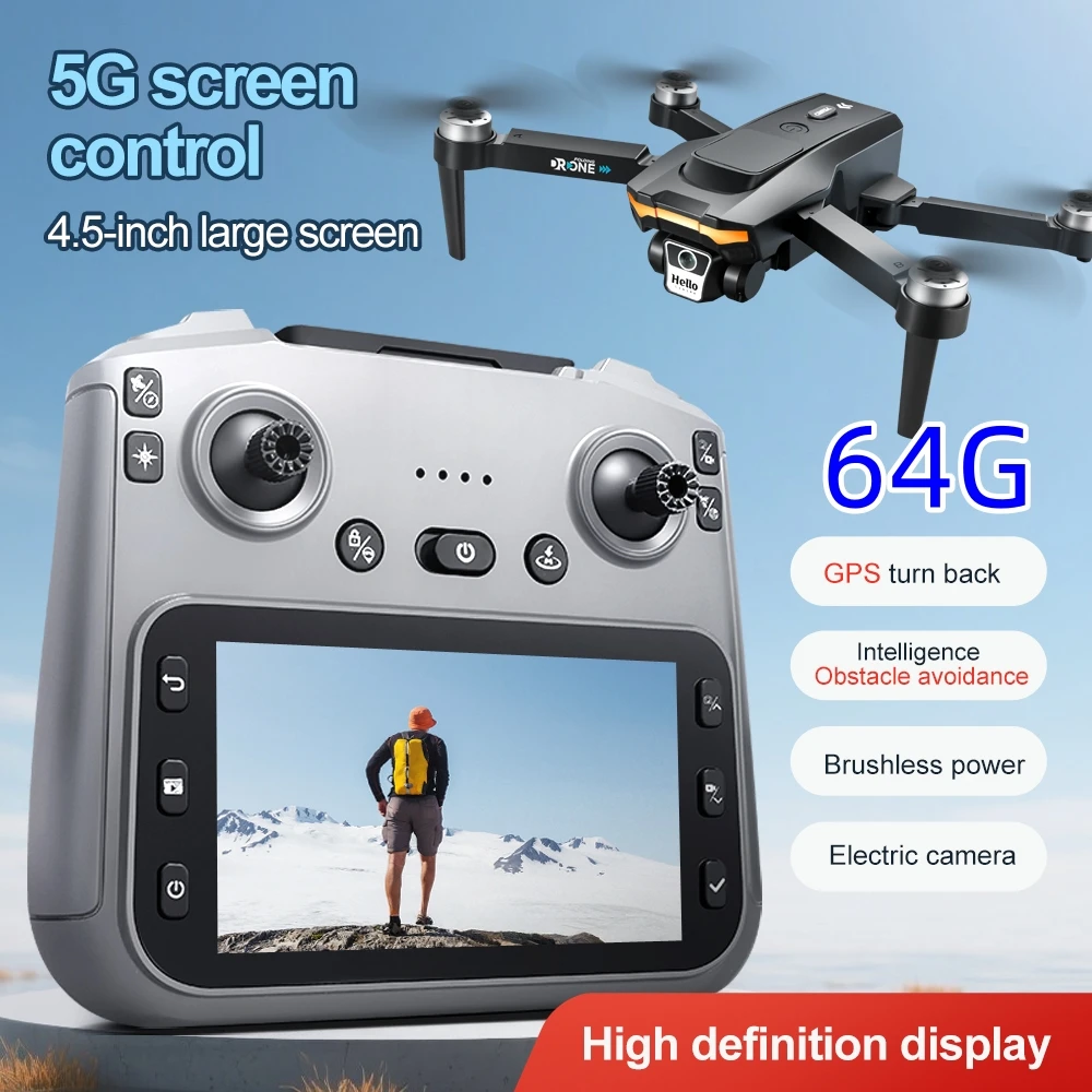 F208PRO Drone 4K Profesional EIS HD Gimbal GPS 5G WiFi 1KM RC Distancia FPV Dron PRO Quadcopter sin escobillas