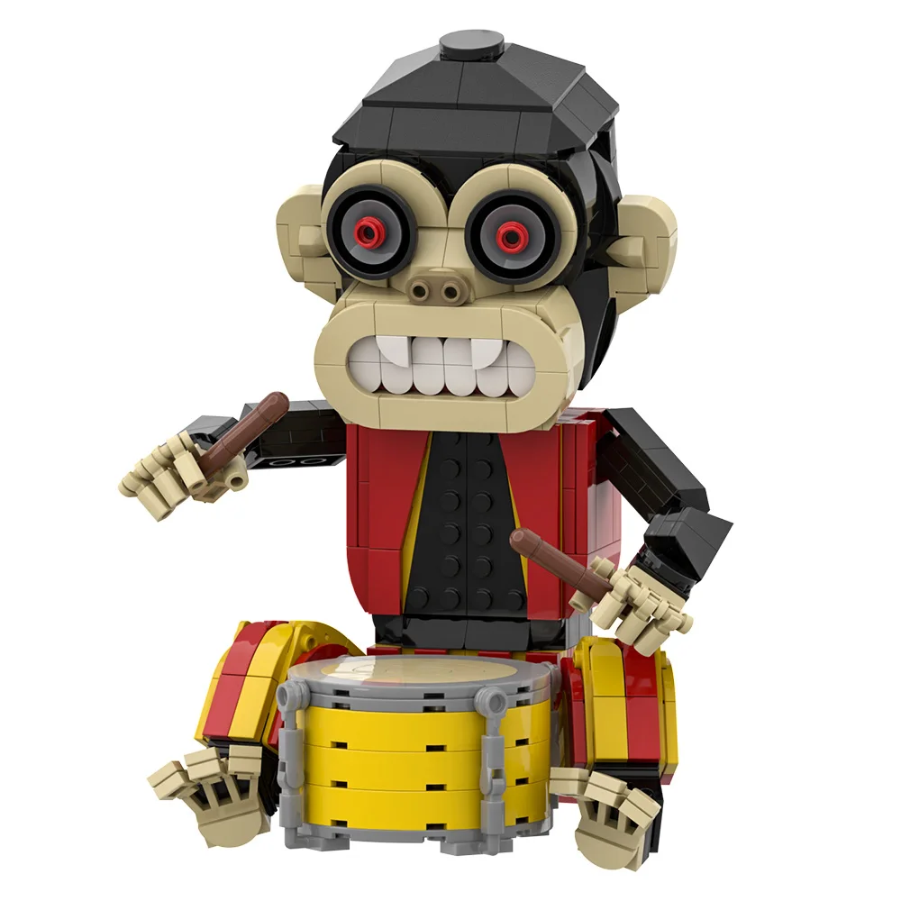 

Gobricks MOC THE MONKEY Brickheadz Building Blocks Horror Movie Figure THE MONKEY Bricks Model Christmas Toys Gift