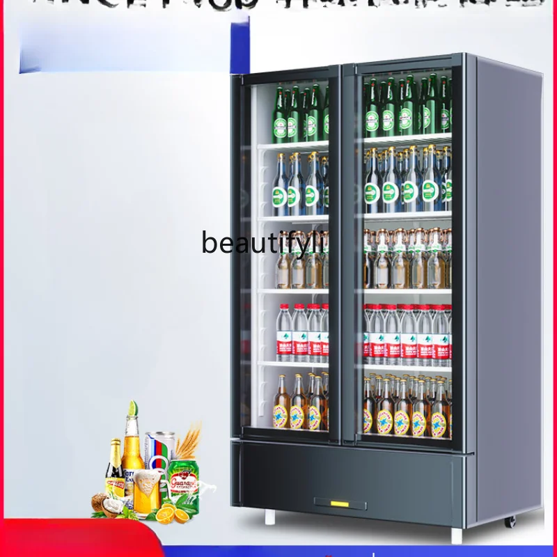 Display Refrigerated Fresh Cabinet Commercial Freezer Single Door Beverage Cabinet Double Door Refrigerator