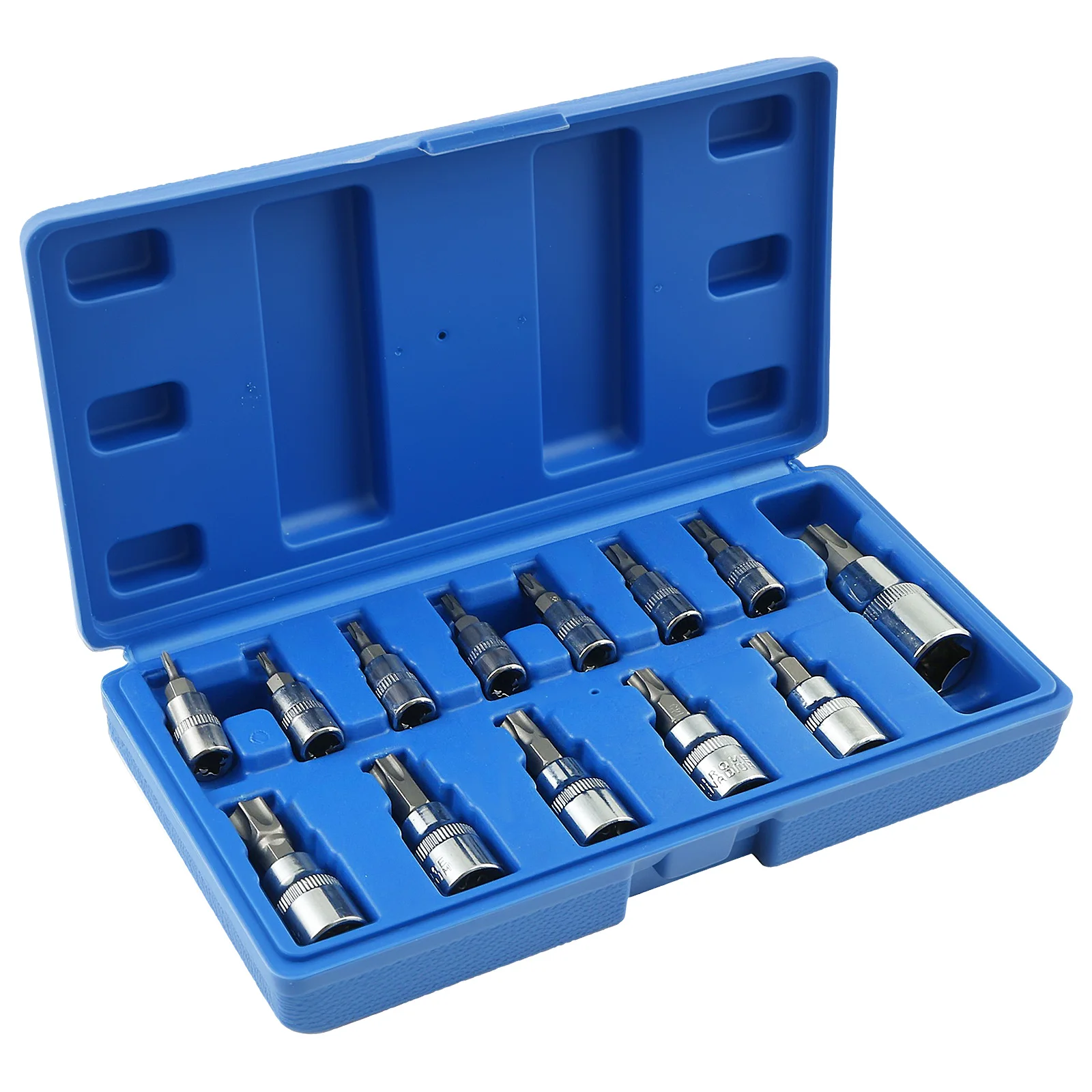 

13 Pcs Hex Socket Set with Storage Case 1/2inch 1/4inch and 3/8inch Drive Hex Bit Socket Set for Electric Drill Ratchet Wrench