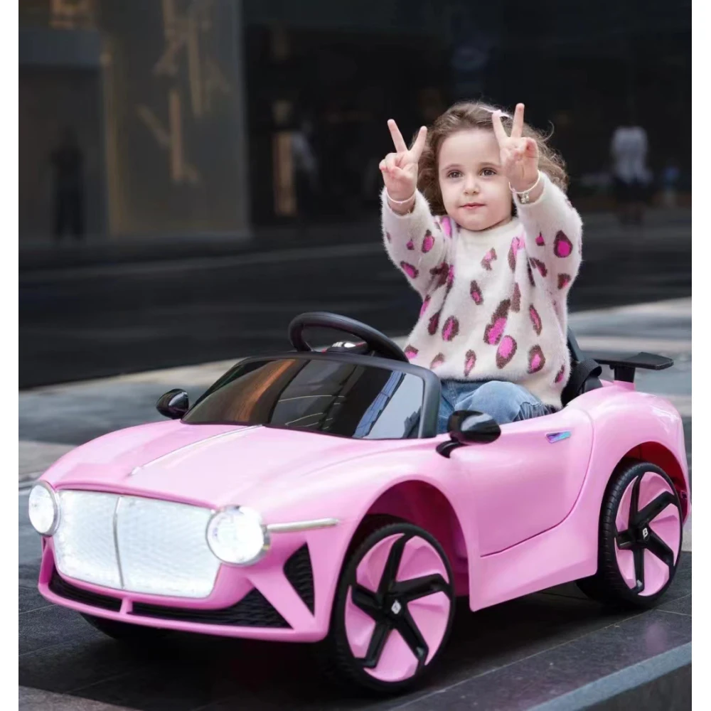 12 V Ride on Car, Kids Electric Car,  Riding Toys for Kids with Remote Control/PU Seat/ Swing/Amazing Gift for 3~6 Years