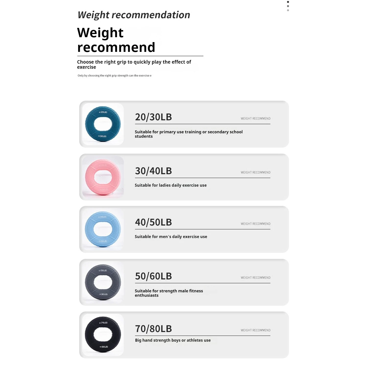 WOSWEIR-Silicone Finger Grip Circle for Adults Wrist Support Hand Strengthener Rehabilitation Training Double Strength
