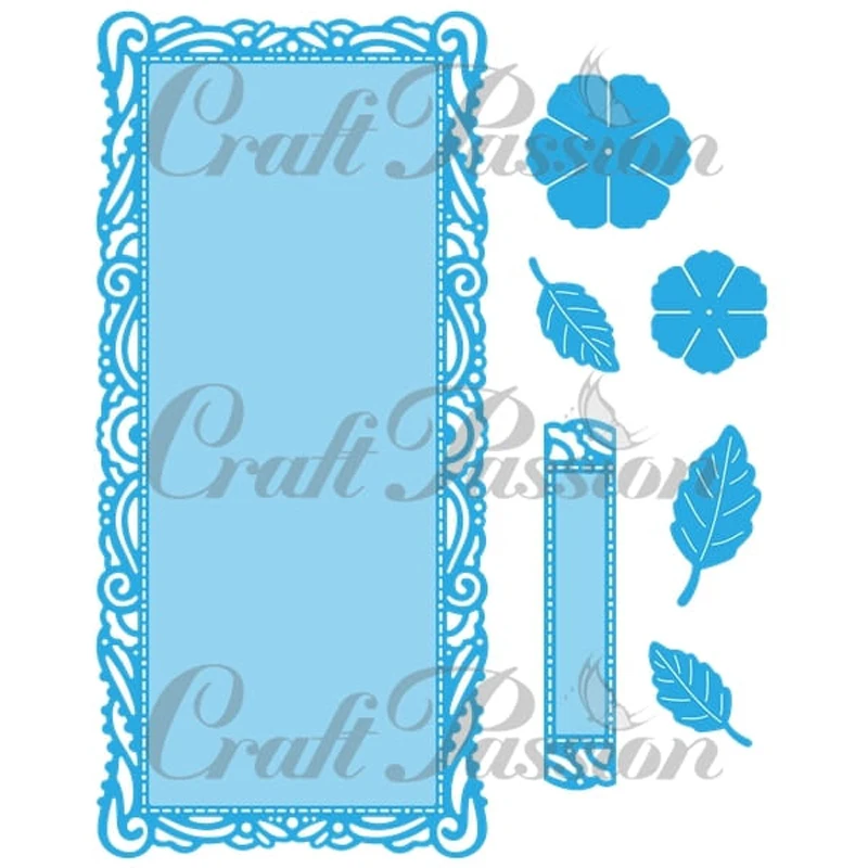 Lucky Goddess Metal Cutting Dies Lace slimline frame Diy Scrapbooking Photo Album Decorative Embossing Paper Card Crafts